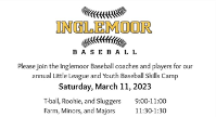 Inglemoor Baseball Little League & Youth Baseball Skills Camp
